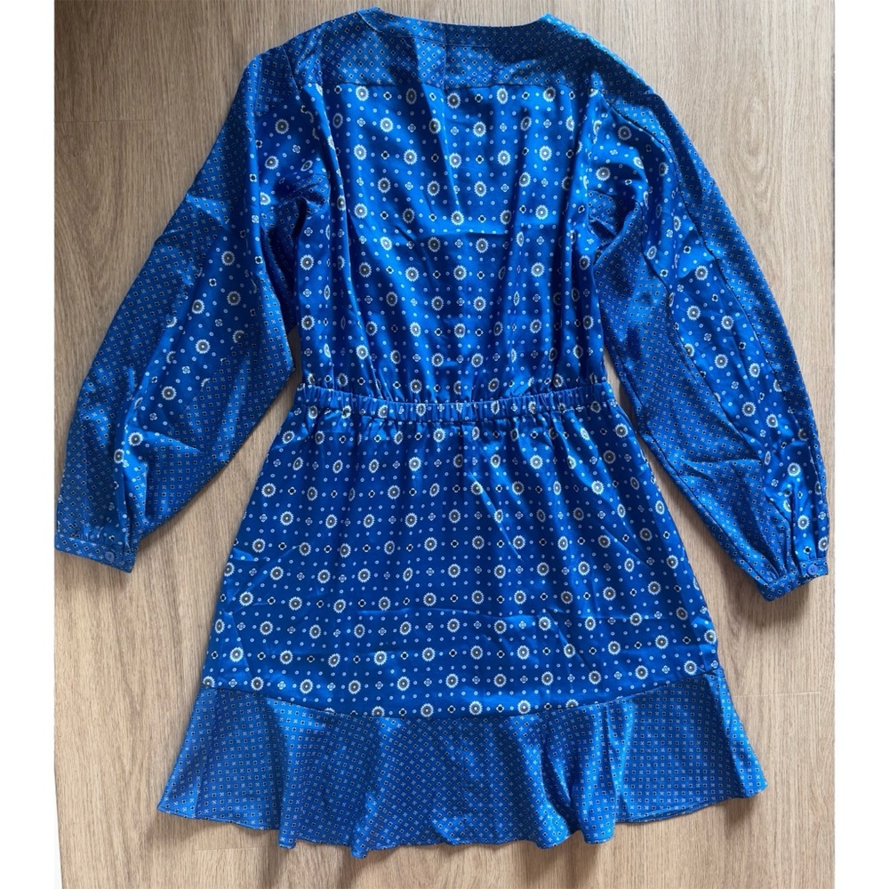 LOFT Mixed Geo Flounce Mini Shirtdress - Picture 5 of 10